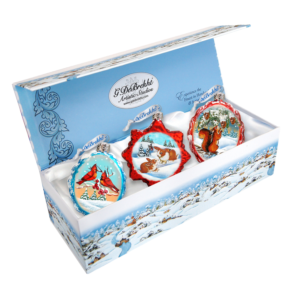 770110S3 Forest Play Ornament - Set of 3