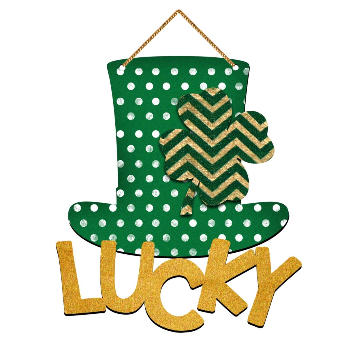 Lucky Hat Wooden Ornament