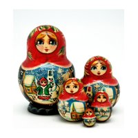 Picture of G.DeBrekht 140072 Russian Matryoshka Wooden Stacking Snowman 5-Nest Doll