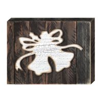 Holiday Bells Art on Board Wall Decor
