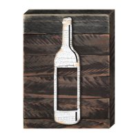 Wine Bottle Art on Board Wall Decor