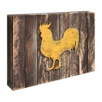Rooster Farmhouse Art on Board Wall Decor