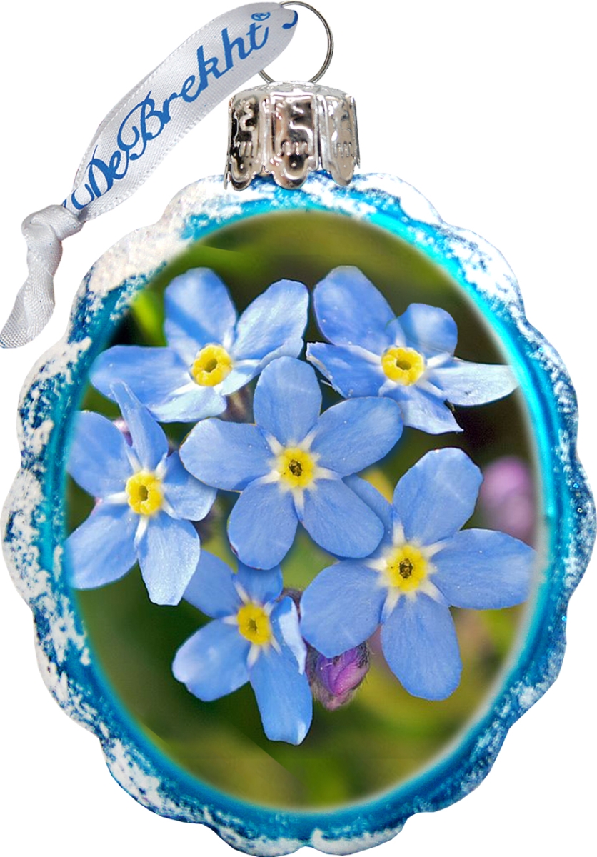 771035 Handcrafted Glass Floral Ornament