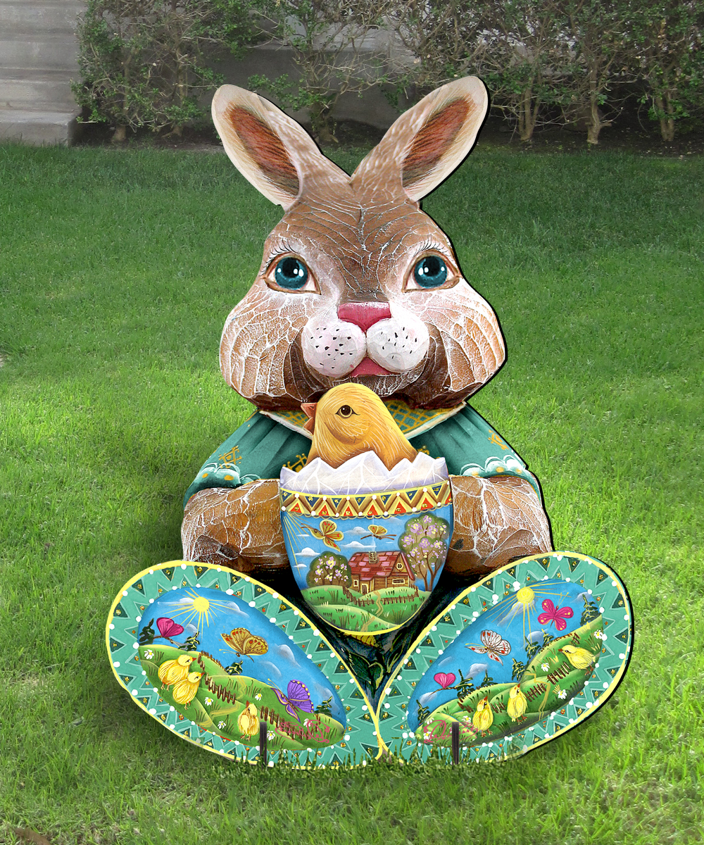 Easter Bunny Wooden Outdoor Decor