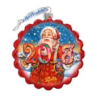 759-040D 2019 Celebration Santa Wreath Dated Ornament