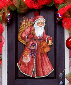 Saint Nick Christmas Door Hanger