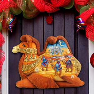 Camel Three Kings Nativity Christmas Door Hanger