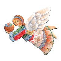 8154154H Flying Easter Angel Wooden Door Hanger