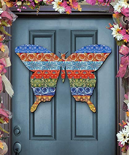 8198718H Quilted Butterfly Easter Door Hanger
