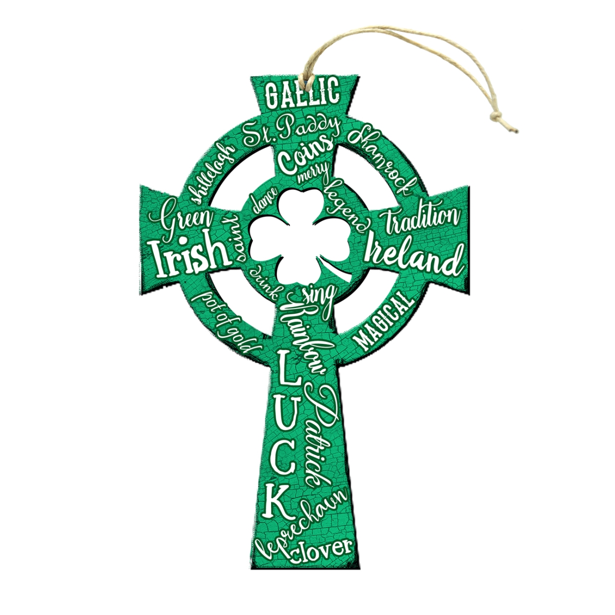 Irush Luck Cross Wooden Magnet