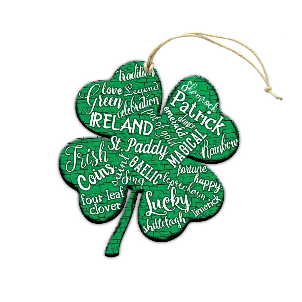 Ireland Clover Wooden Magnet