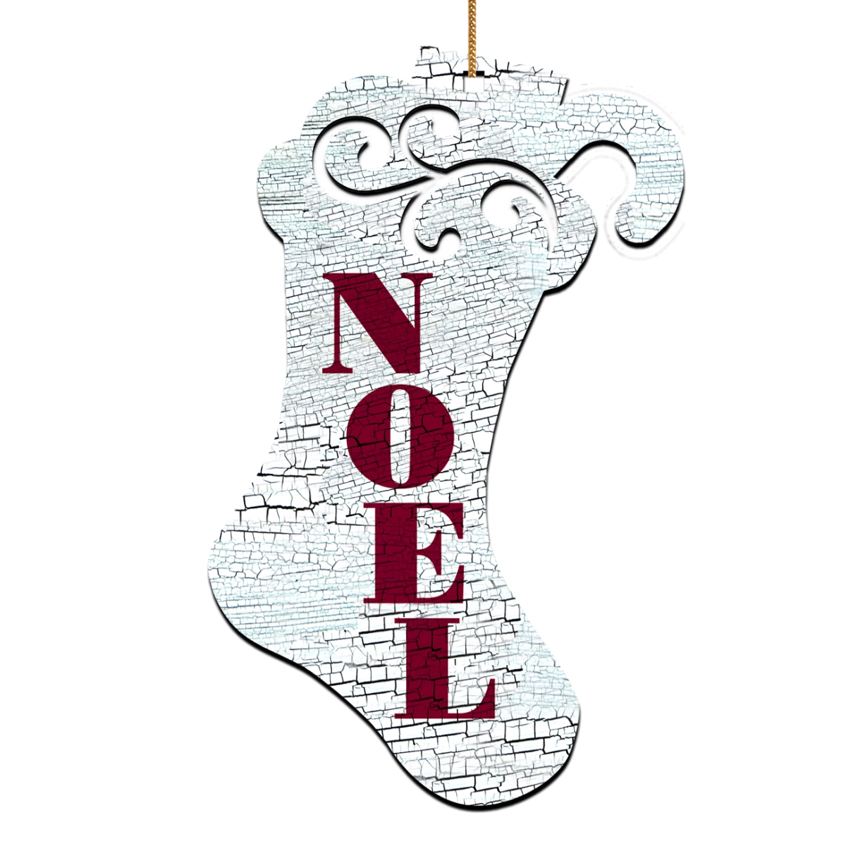 Joy Stocking Wooden Magnet