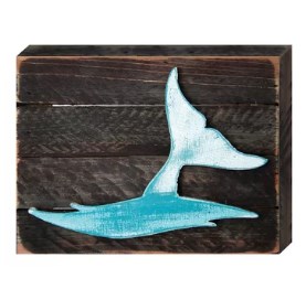 Whales in Frame Rustic Wooden Art
