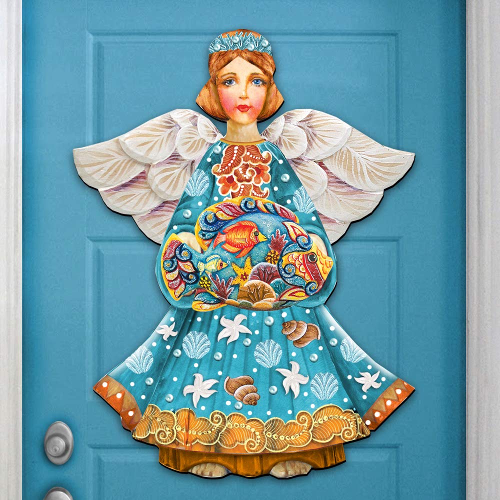 8152724H Guardian of the Sea Angel Christmas Door Hanger
