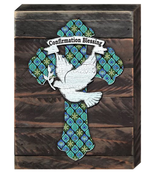 Conformation Blessing Cross Wooden Board Wall Decor