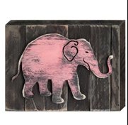 Elephant Art on Board Wall Decor