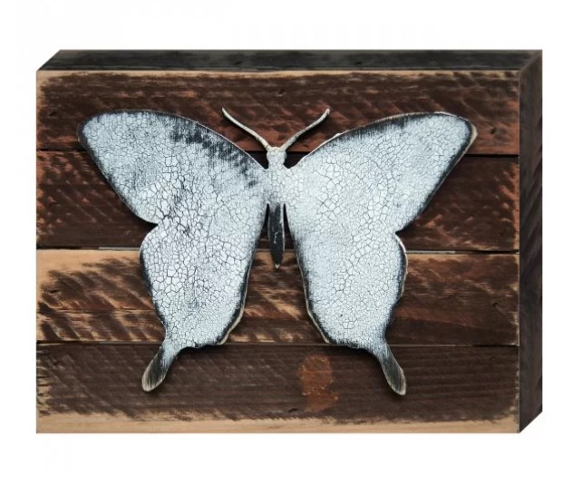 Butterfly Art on Board Wall Decor
