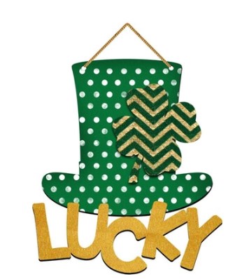 Lucky Hat Wooden Magnet