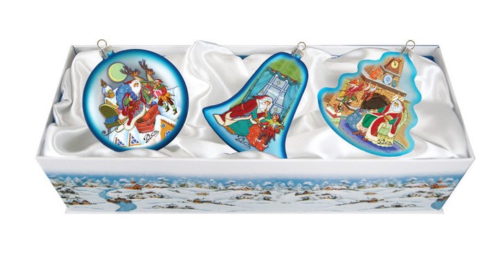 75010-B3 3 Piece Night Before Christmas Set Ornament
