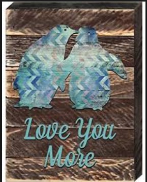 Love You More Wooden Magnet