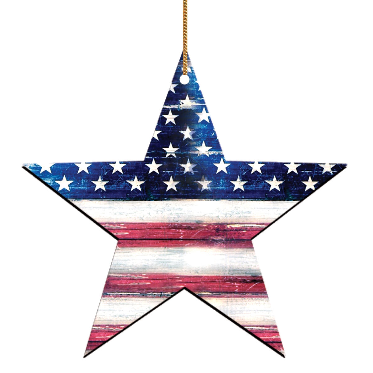 Patriotic US Star Wooden Magnet Wall Decor