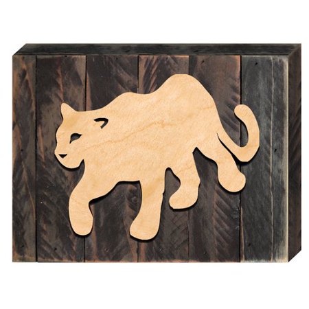 Mountain Lion Art on Board Wall Decor