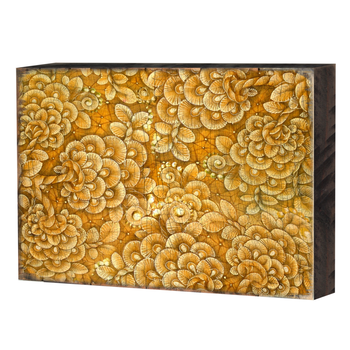 Patterned Rustic Wooden Block Design Graphic Art