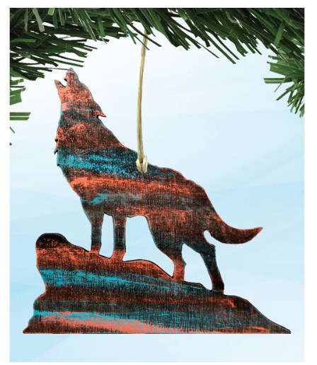 Mountain Wolf Wooden Magnet