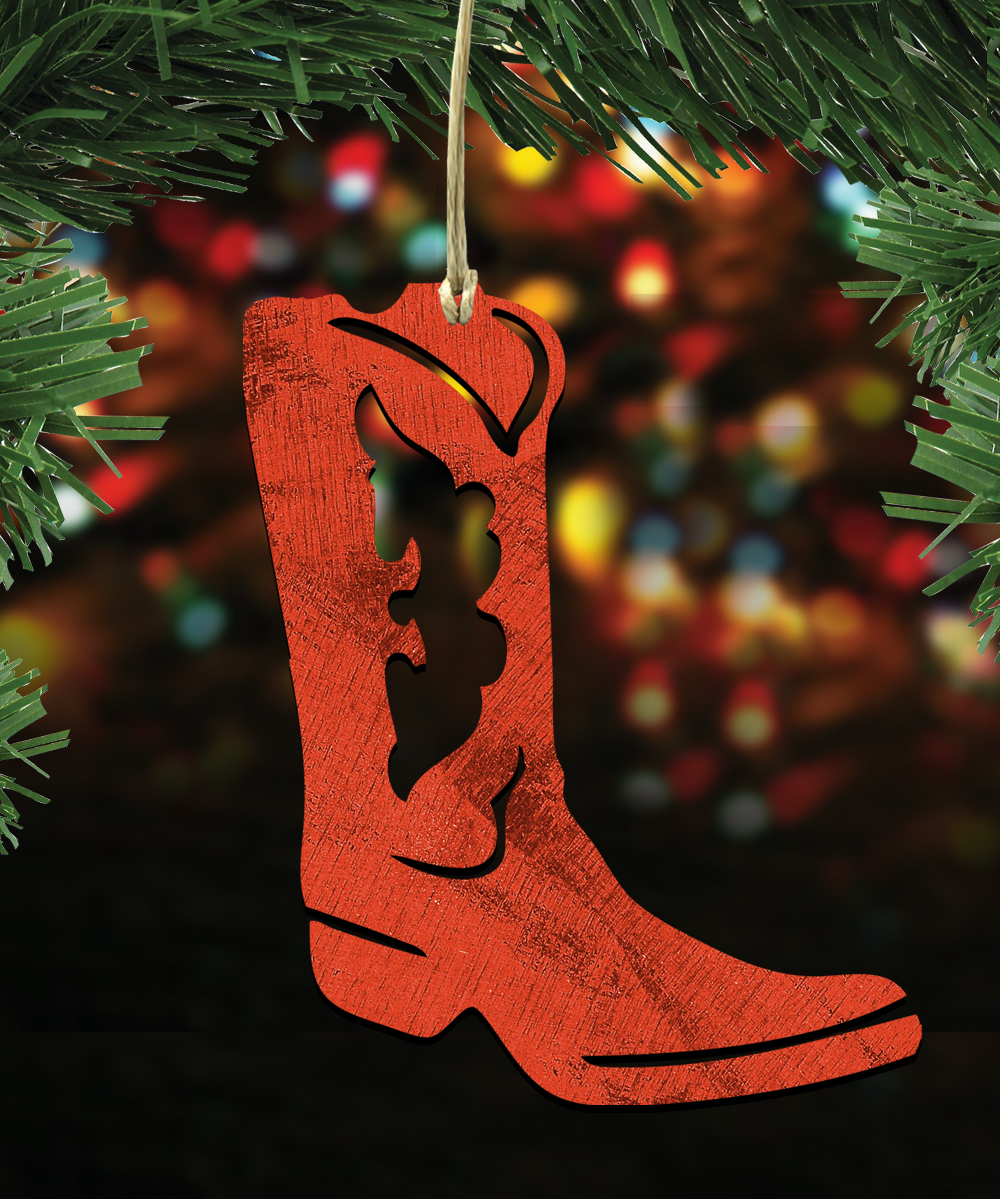 Cowboy Boots Wooden Magnet