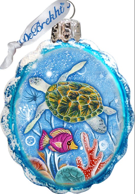 775479-2 Turtle Coastal Ornament