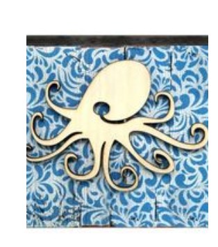Octopus Vintage Art on Board Wall Decor