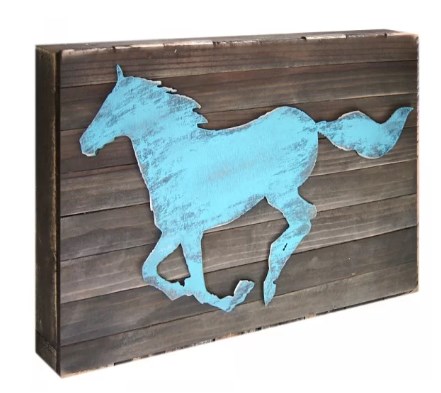 Horse Art on Board Wall Decor