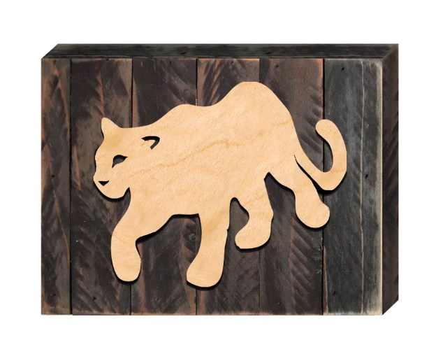 Mountain Lion Art on Board Wall Decor