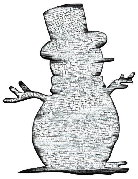 Rustic Happy Snowman Wooden Decorative Door Hanger