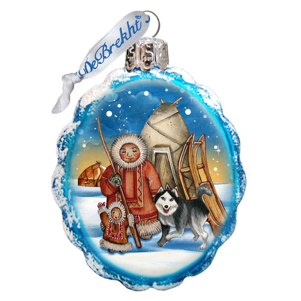 Eskimo Handcrafted Glass Ornament