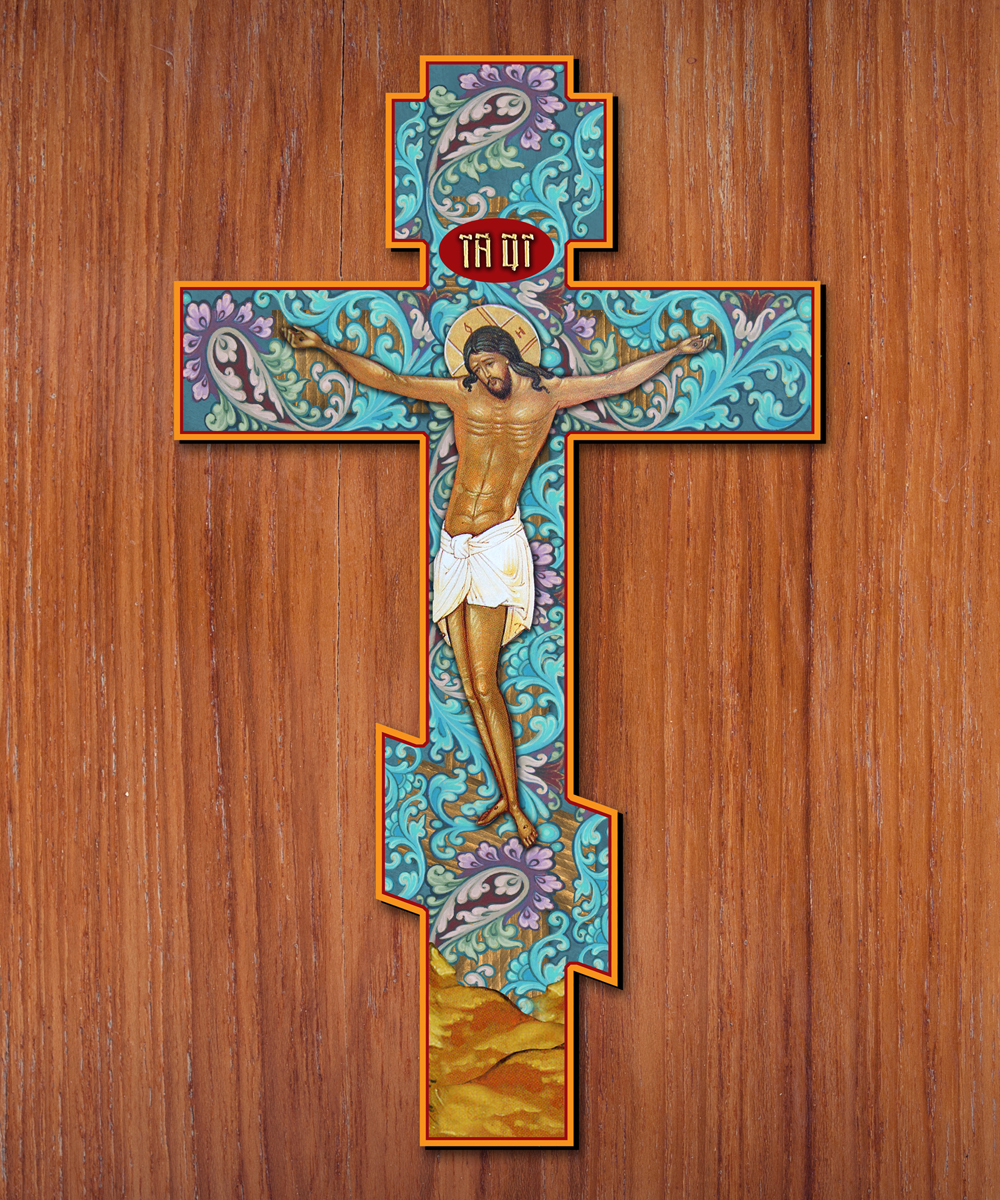 Gold Plated Jesus on Cross Wall Art