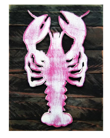 Lobster Art on Board Wall Decor