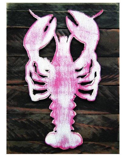 98538-18 Lobster Art on Board Wall Decor