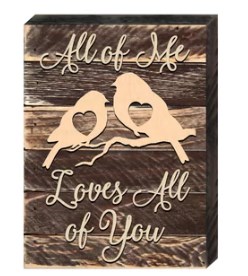 All of Me Birds Art on Board Wall Decor