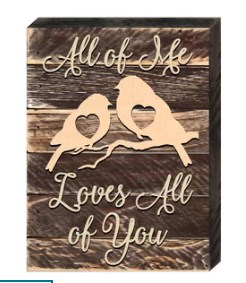 All of Me Birds Art on Board Wall Decor