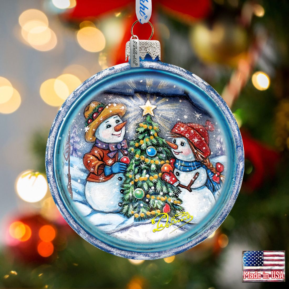 764-042 3 x 3.5 in. Bright Star Cut Ball Glass Ornaments