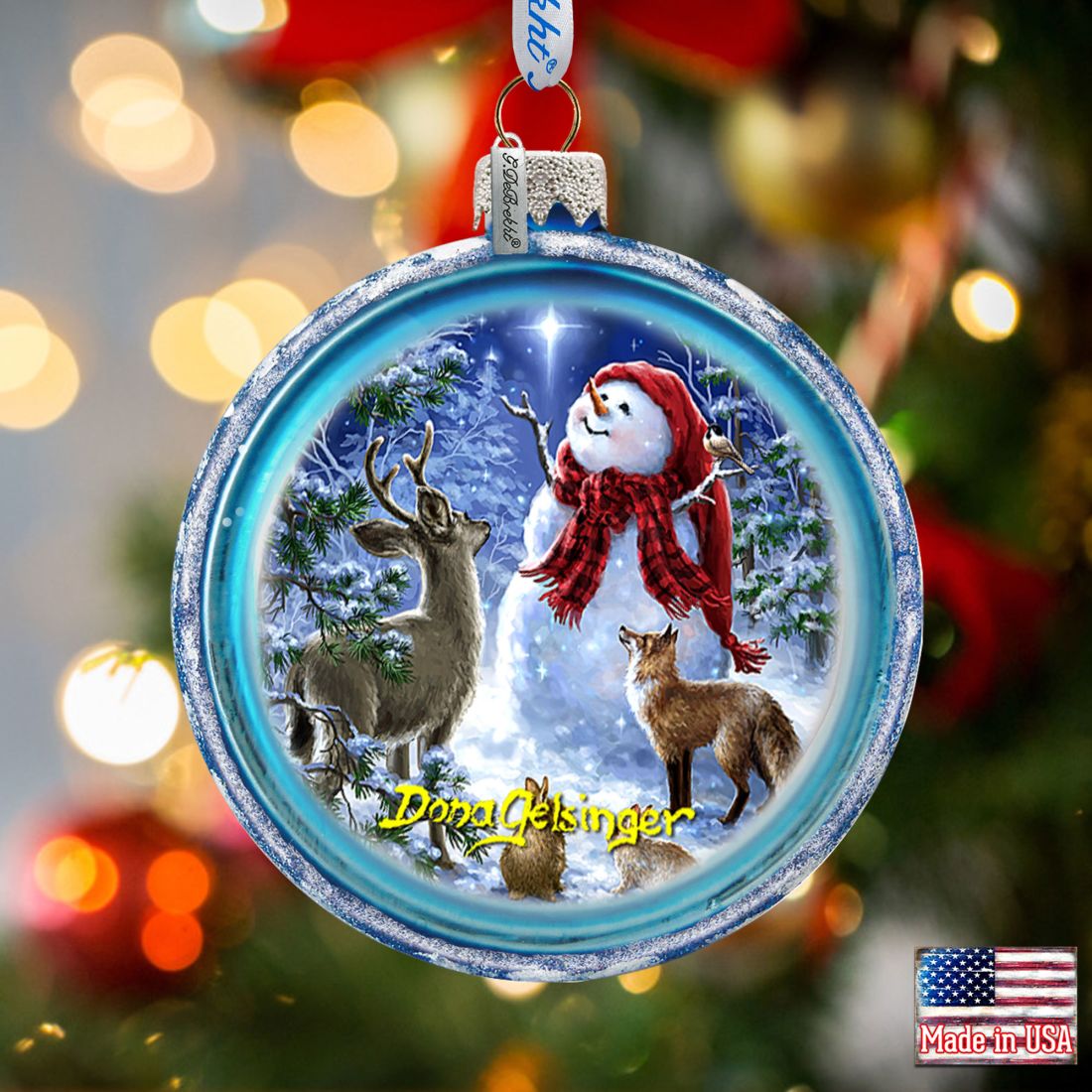 764-150-DG 3 x 3.5 in. Starry Night Glass Ornaments