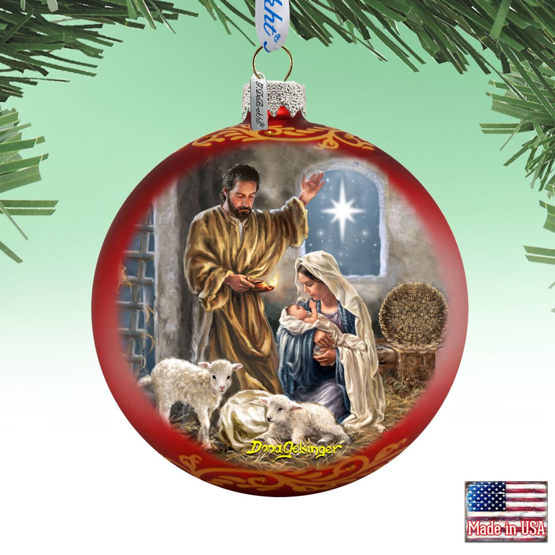 73909 5 x 5.5 in. A Star Is Born Glass Ornaments