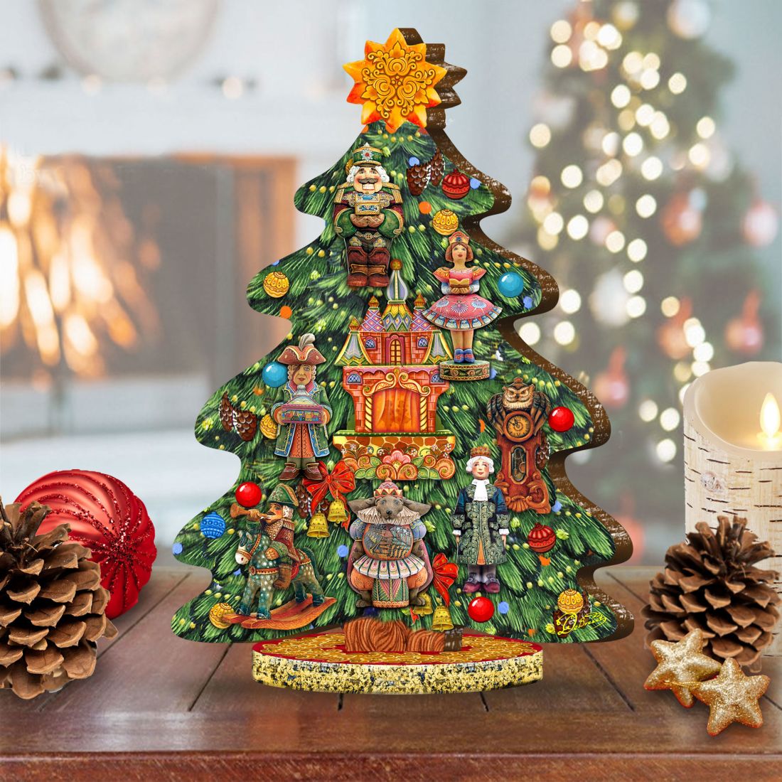 89302 17 x 11 x 4 in. Nutcracker Decorated Tree