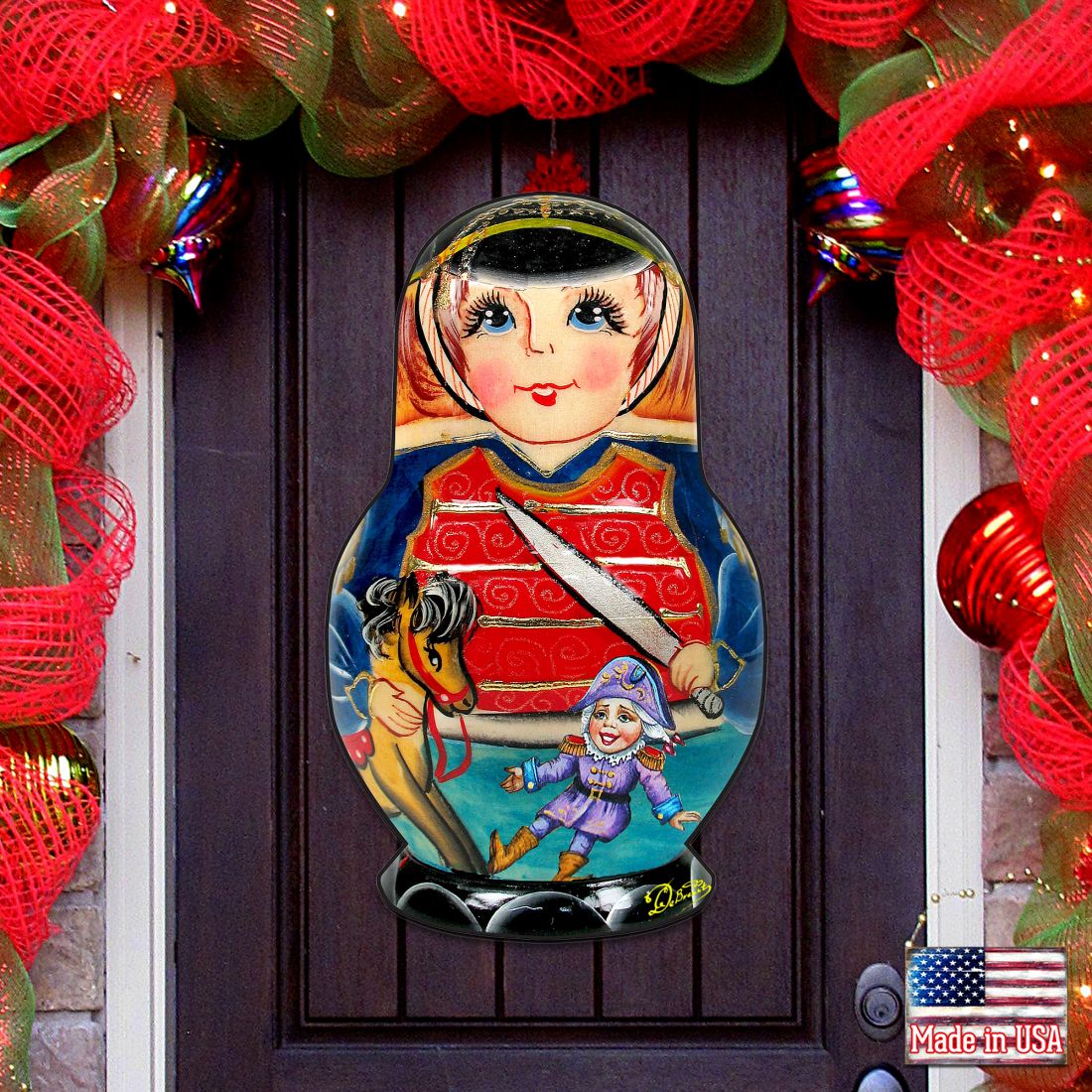 24 x 18 in. Nutcracker Soldier Holiday Door Decor