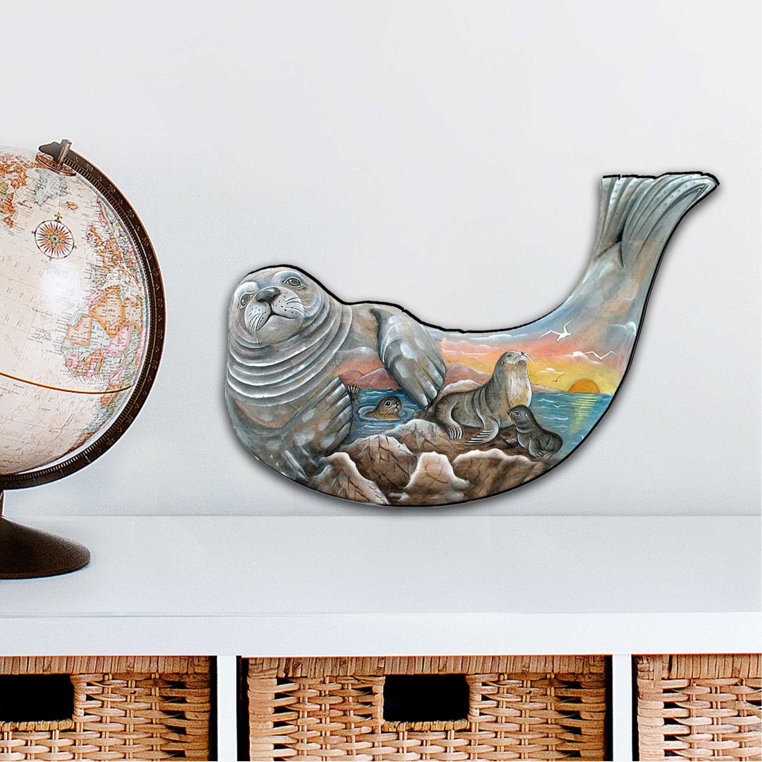 12 x 9 in. Seal Coastal Outdoor Decor Large Ornaments