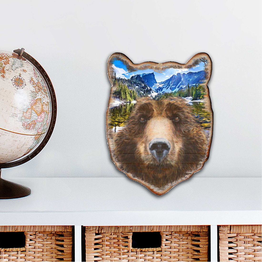 12 x 9 in. Bear Face Wildlife Outdoor Decor Large Ornaments