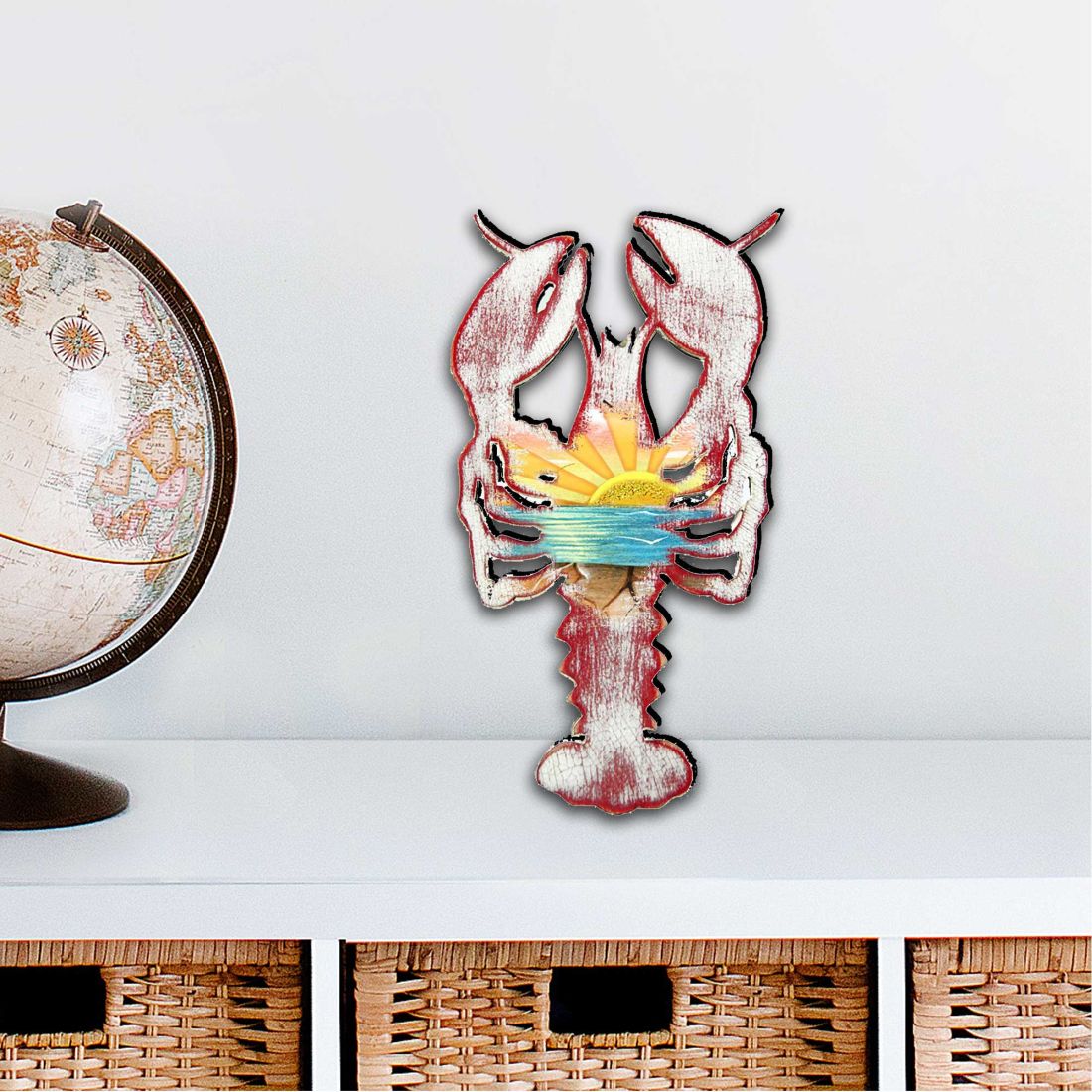 12 x 9 in. Rustic Lobster Coastal Outdoor Decor Large Ornaments