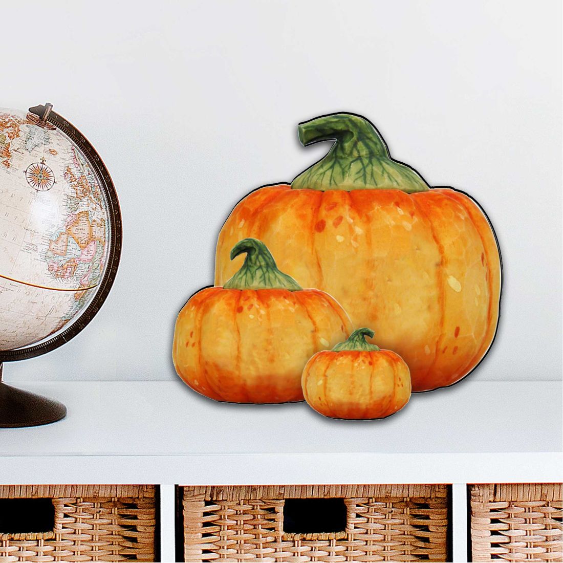 12 x 9 in. Stacking Pumpkins Halloween Outdoor Decor Large Ornaments