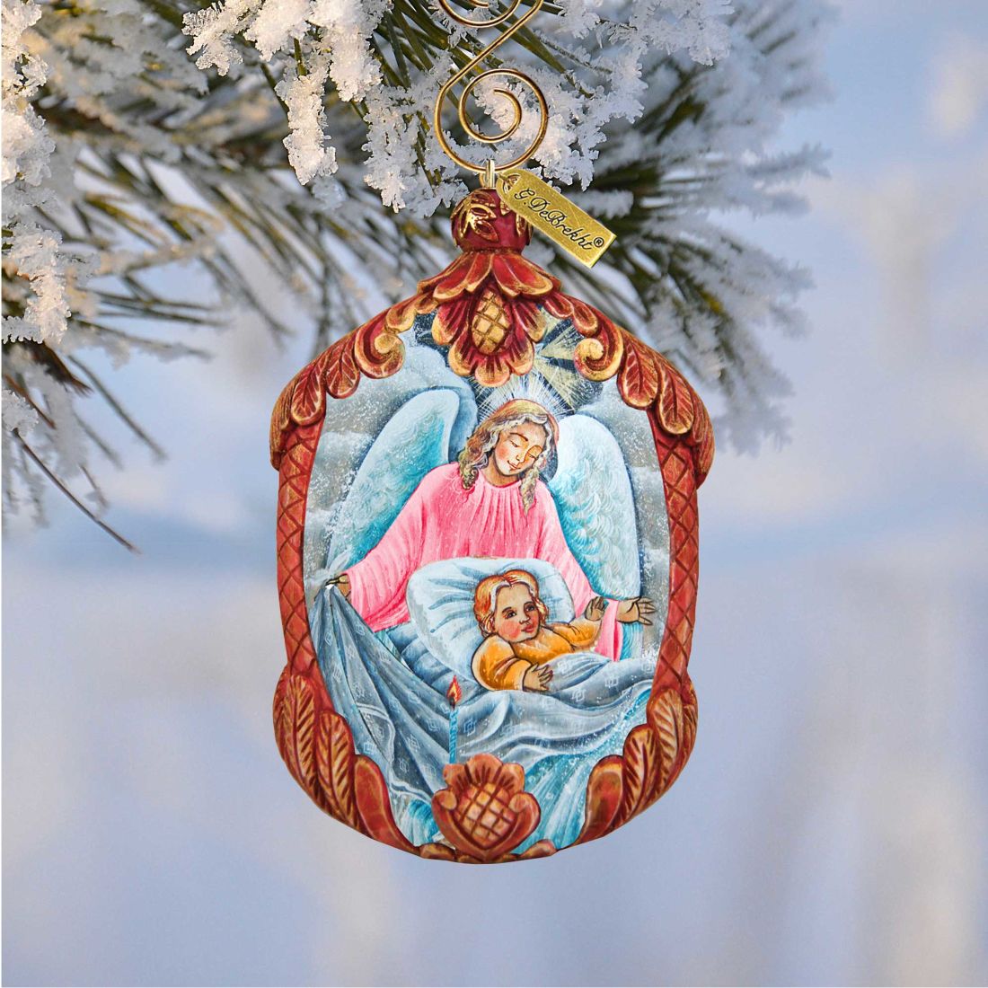 610912 3 x 3.5 in. First Hand-Painted Christmas Sculpted Ornaments